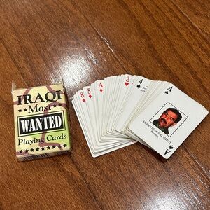 Iraqi Most Wanted Playing Cards - Red and White